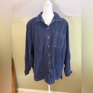 Vintage L.L. Bean Whale Corduroy Blue Shacket